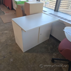 White 2 Door Storage Cabinet w/ Overhanging Top White 2 Door Storage Cabinet w/ Overhanging Top